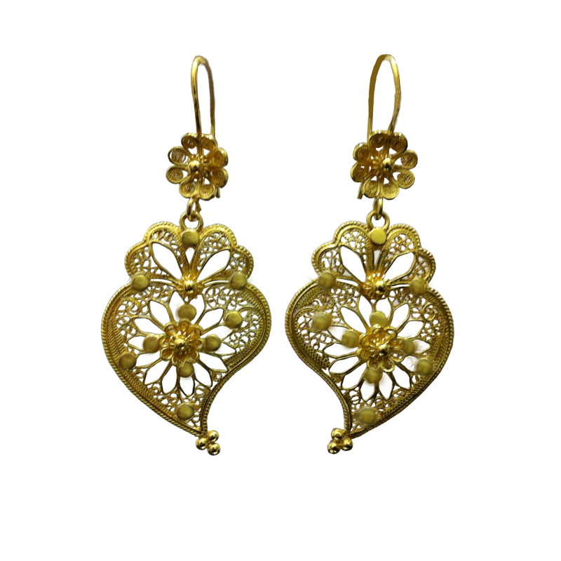 Yellow gold earrings