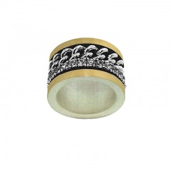 Bicolor ring gold silver