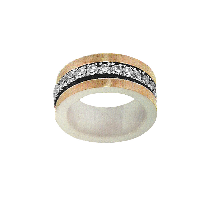 Bicolor ring gold silver