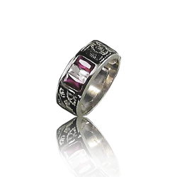 Silver college ring