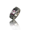 Silver college ring