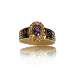 Gold graduation ring