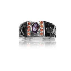 Silver graduation ring