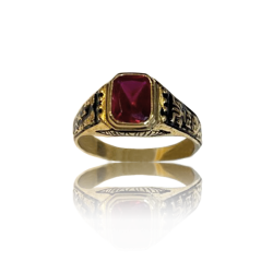 Gold graduation ring