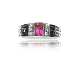 Silver graduation ring