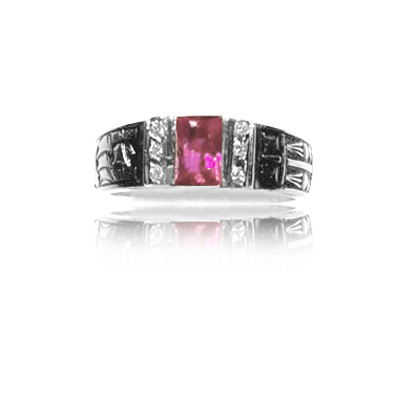 Silver graduation ring