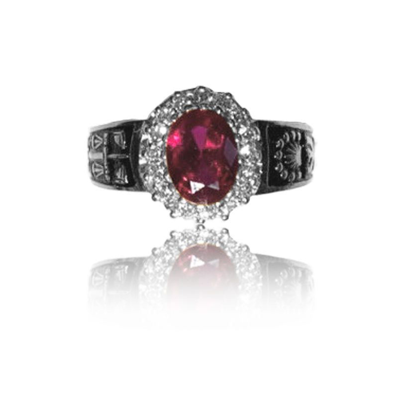 Silver graduation ring