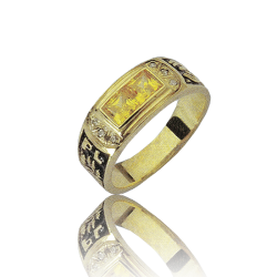 Gold graduation ring