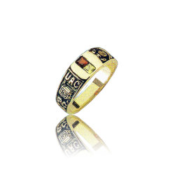 Gold graduation ring