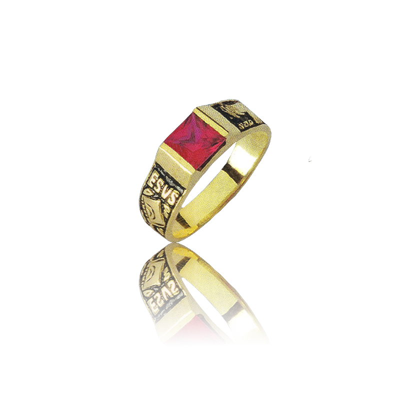 Gold graduation ring