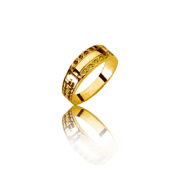 Gold graduation ring