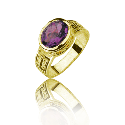 Gold graduation ring