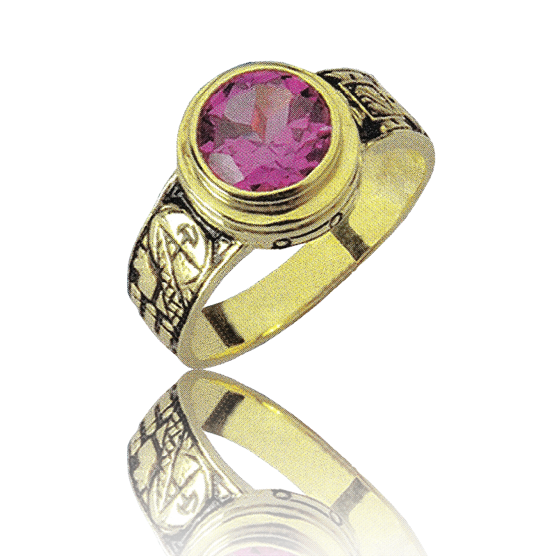 Gold graduation ring