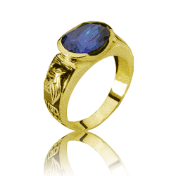 Gold graduation ring