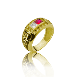 Gold graduation ring