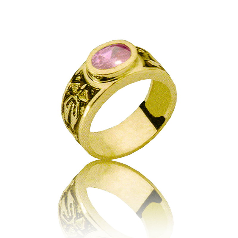 Gold graduation ring