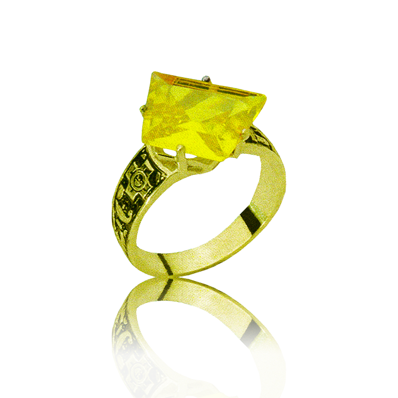 Gold graduation ring