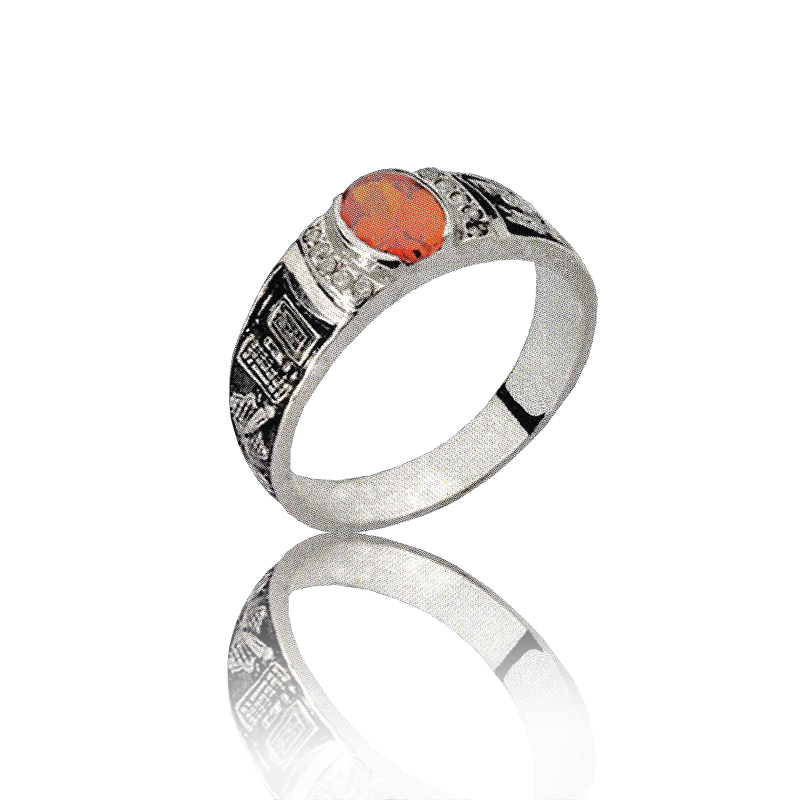 Gold graduation ring