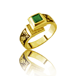 Gold graduation ring