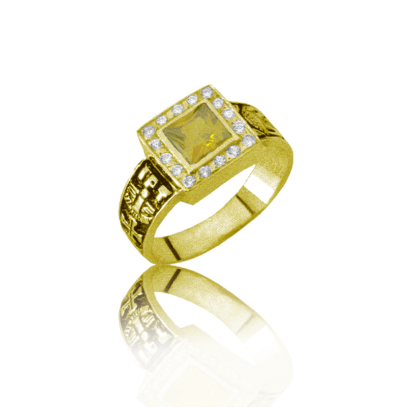 Gold graduation ring