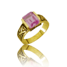 Gold graduation ring