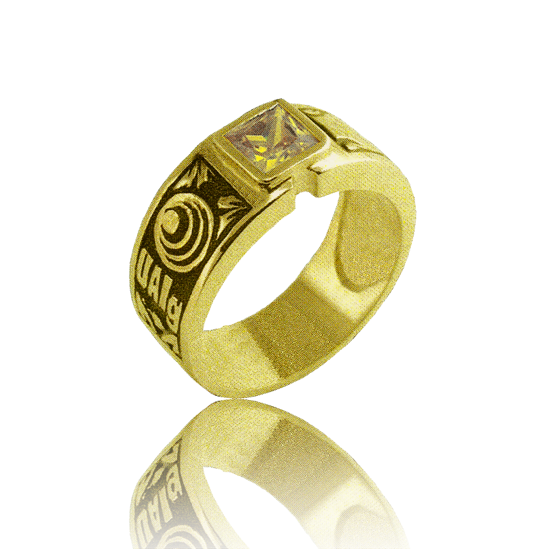 Gold graduation ring