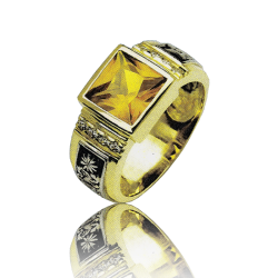 Gold graduation ring