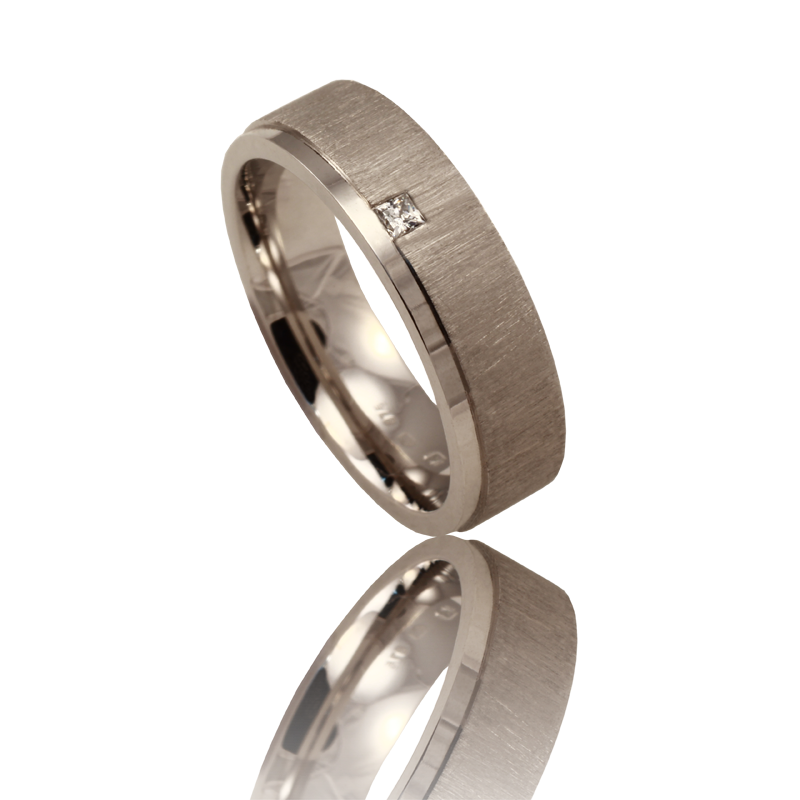 Aliança ouro branco