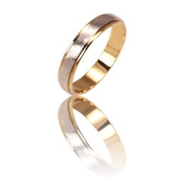 Bicolor gold wedding ring