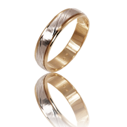 Bicolor gold wedding ring