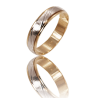 Bicolor gold wedding ring