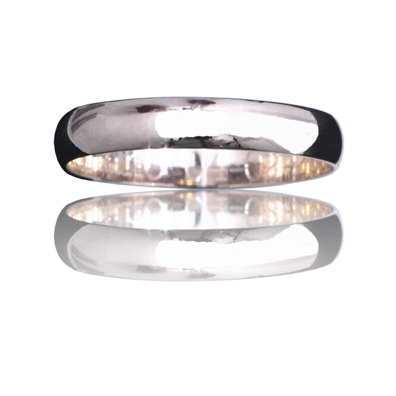 Aliança ouro branco