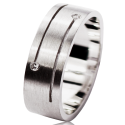 Aliança ouro branco