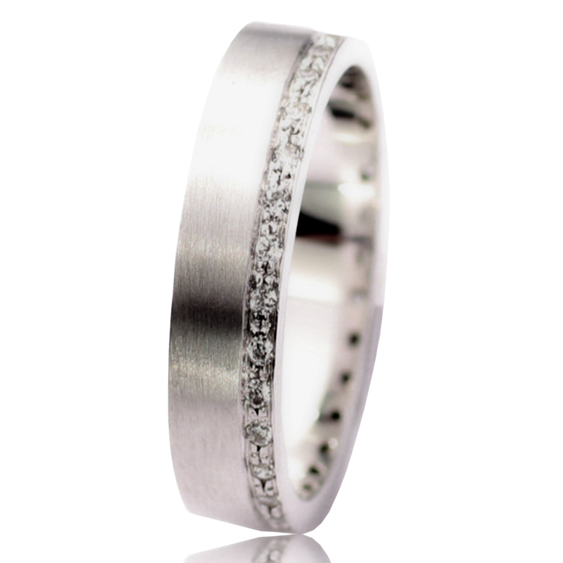 Aliança ouro branco