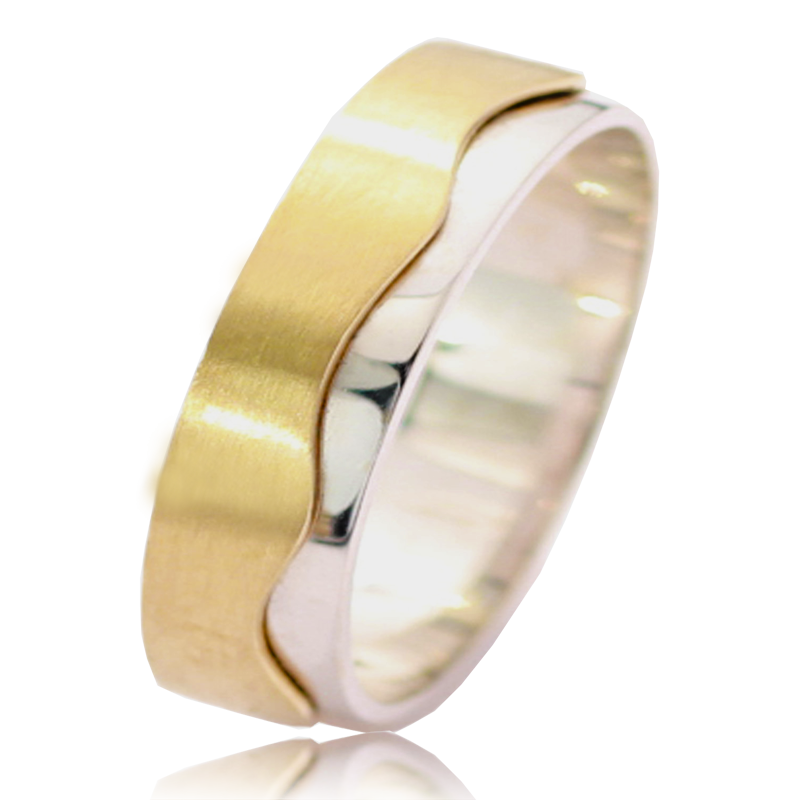Bicolor gold ring