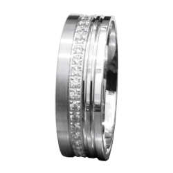 Aliança ouro branco