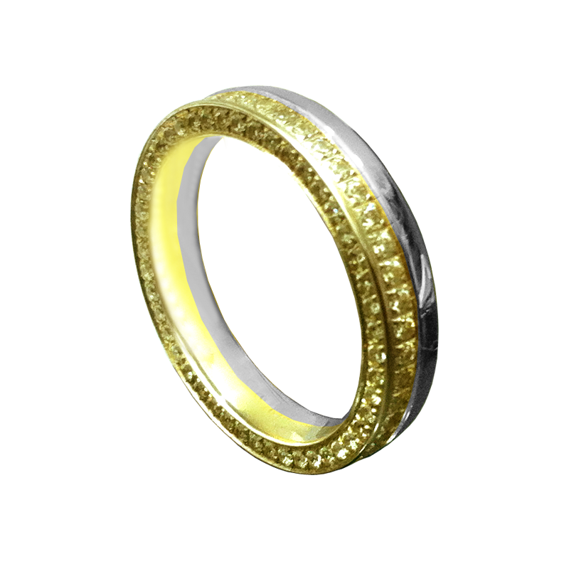 Bicolor gold wedding ring