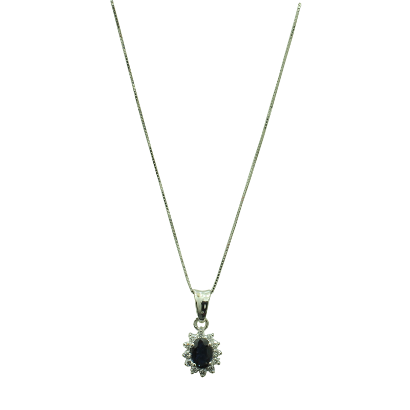 White gold necklace